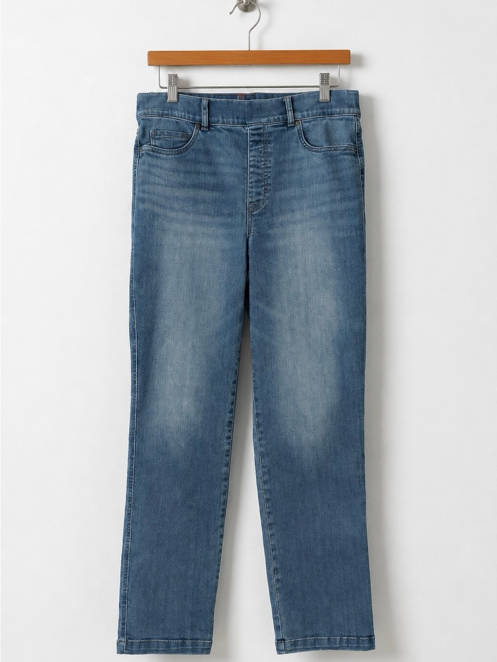 SPANX Ankle Slim Straight Jeans Large Tall Pull On